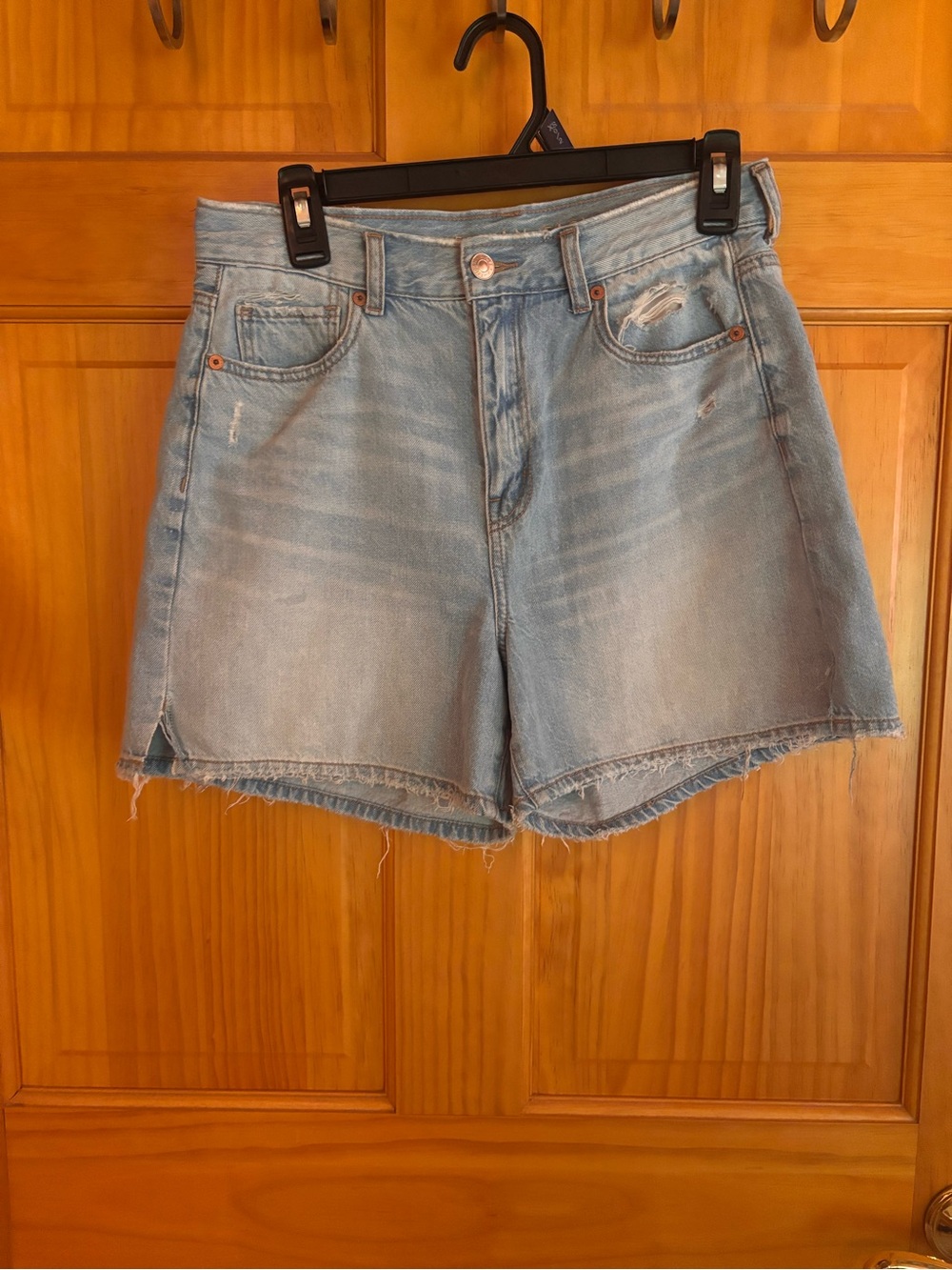 American Eagle Outfitters Light Blue Highest Rise Baggy Shorts
